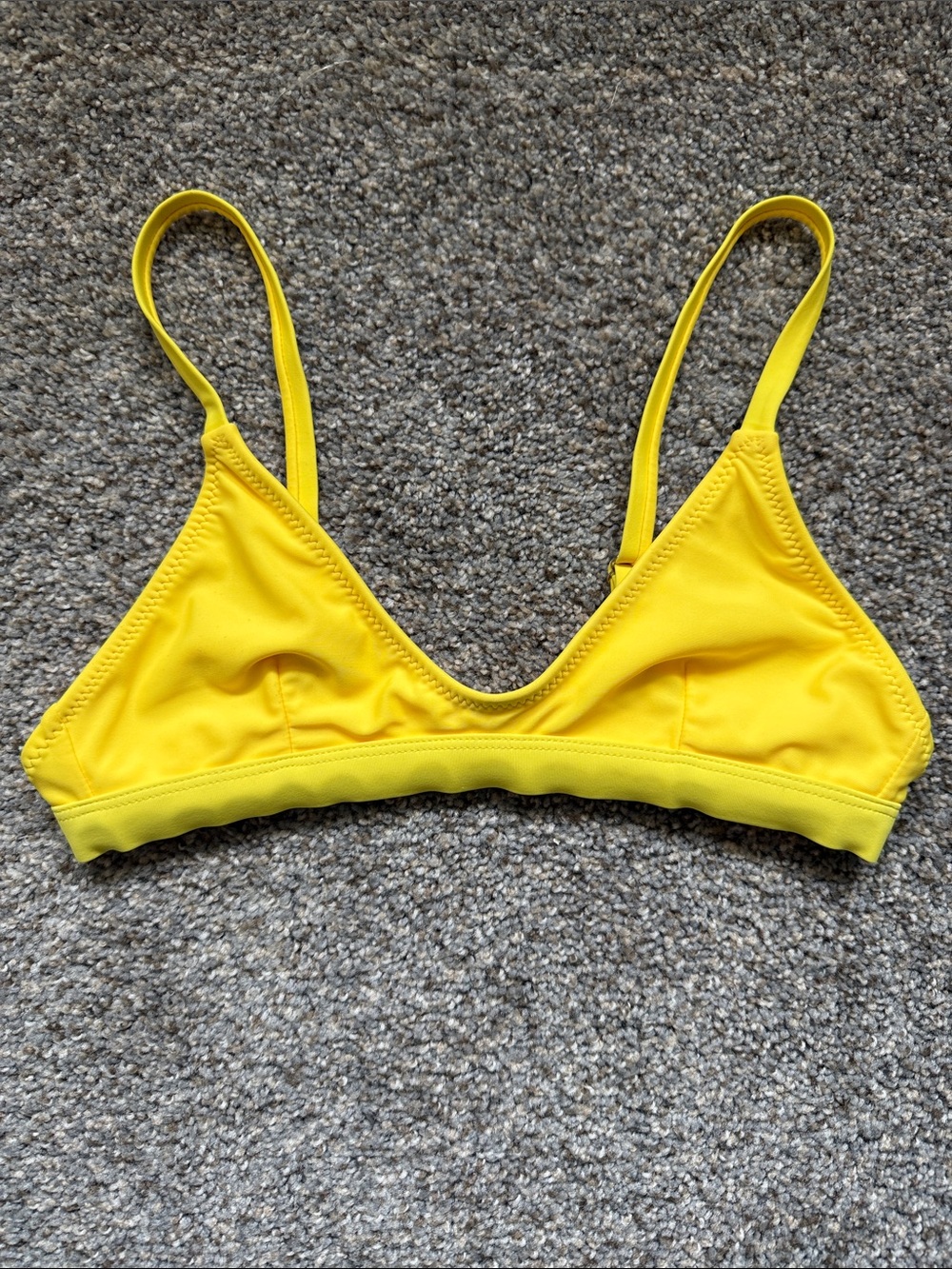 White Fox Yellow Triangle Bikini Top